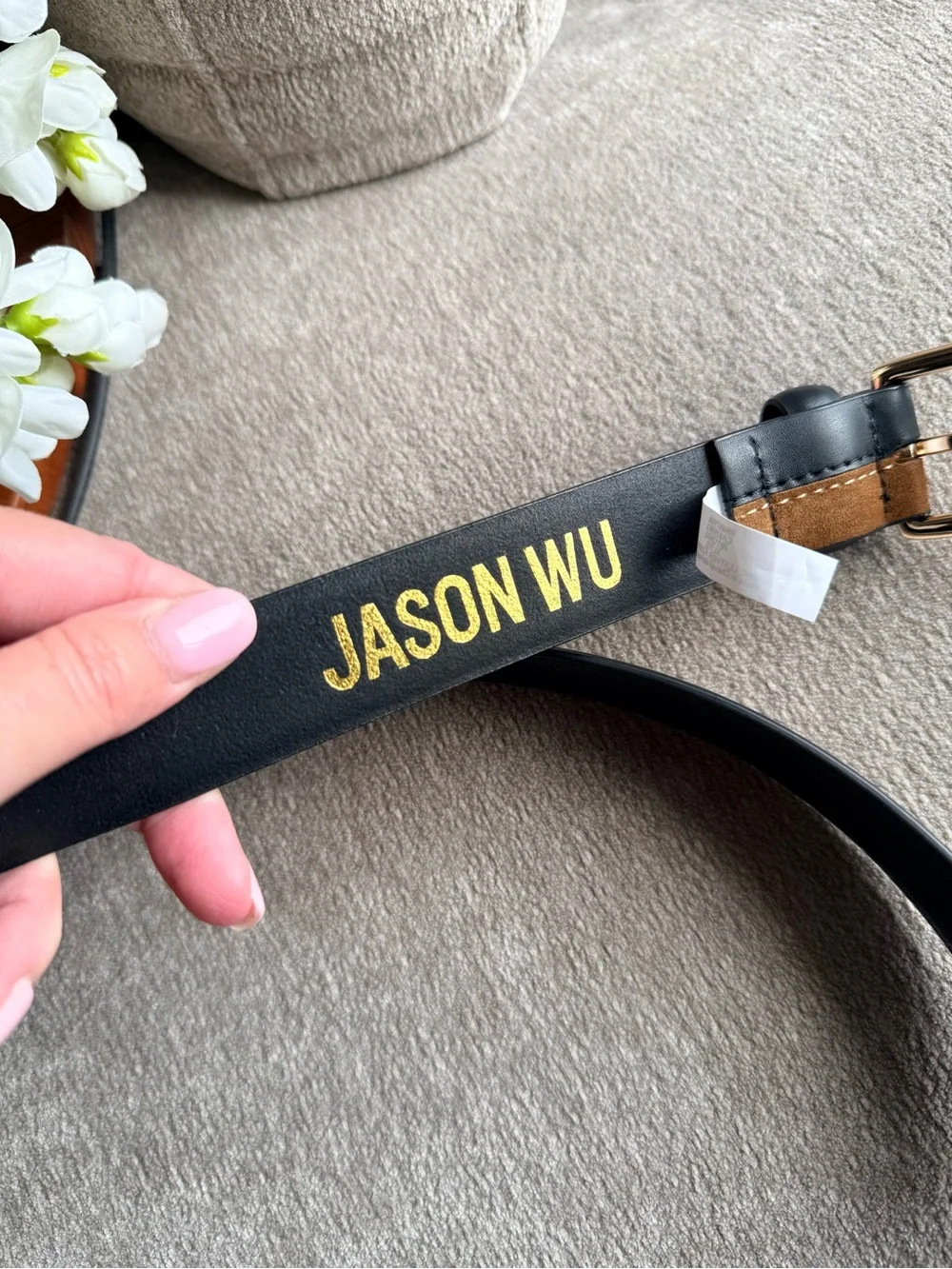 Jason Wu Black and Brown Leather Belt NWT